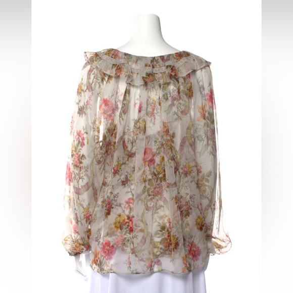 Needle & Thread Floral Print Ruffle Blouse - Picture 3 of 7